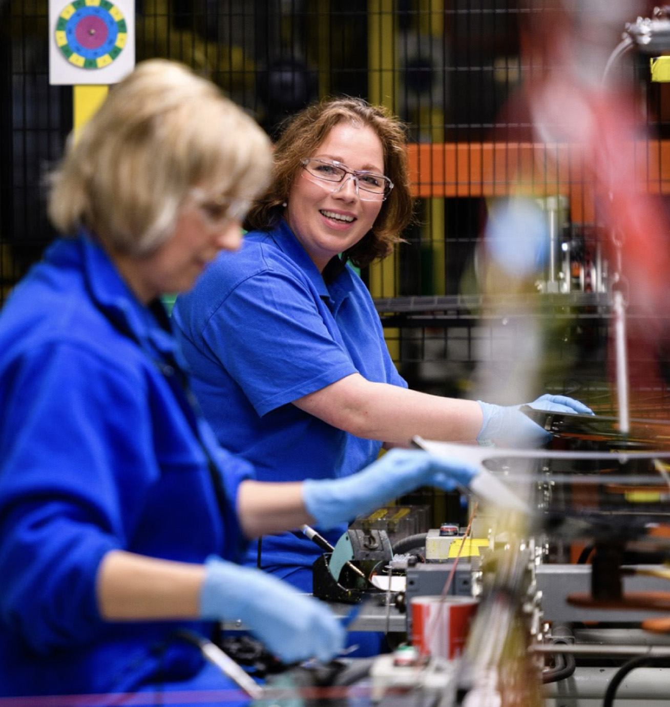 Women working on production line