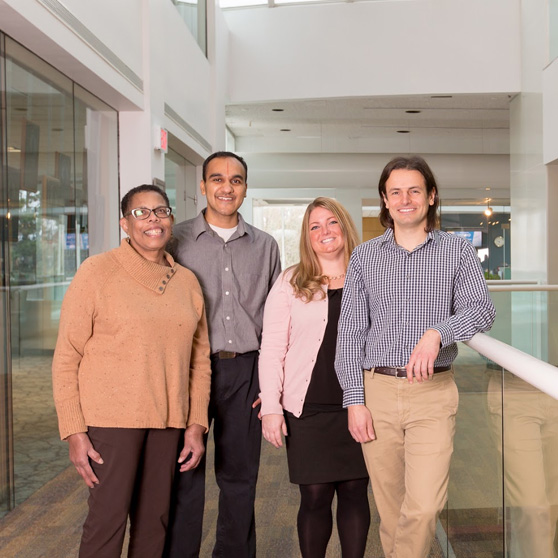 Equipo de trabajo en oficina